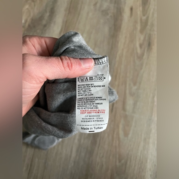 Tartine et Chocolat Baby Grey Polo Shirt - Size 0-3 months - Picture 4 of 6